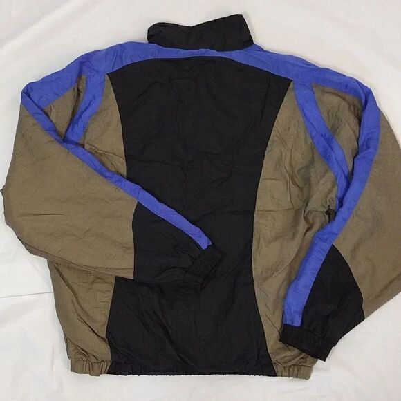 VTG 90's Brooks Black Grey Colorblock Nylon Unisex Jacket Men's Medium - Picture 15 of 16
